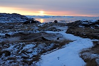 Sunset over Ilulissat and Disko Bay