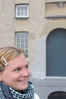 Mieke de Wit in front of the National Maritime Museum Amsterdam